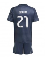 Real Madrid Brahim Diaz #21 Bortedraktsett Barn 2025-26 Korte ermer (+ bukser)